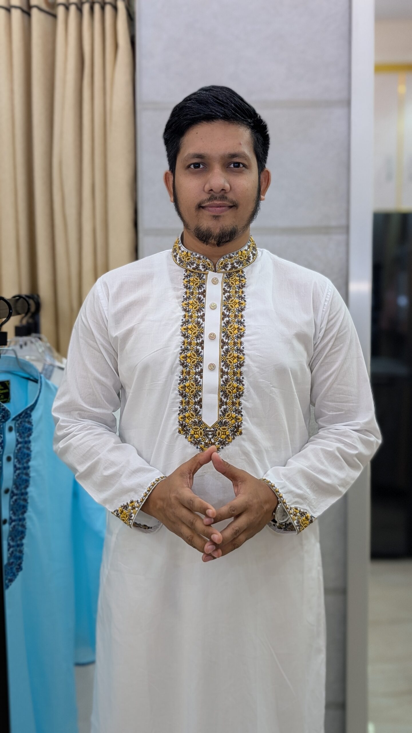 Classical Premium Dhuti Panjabi ( White)