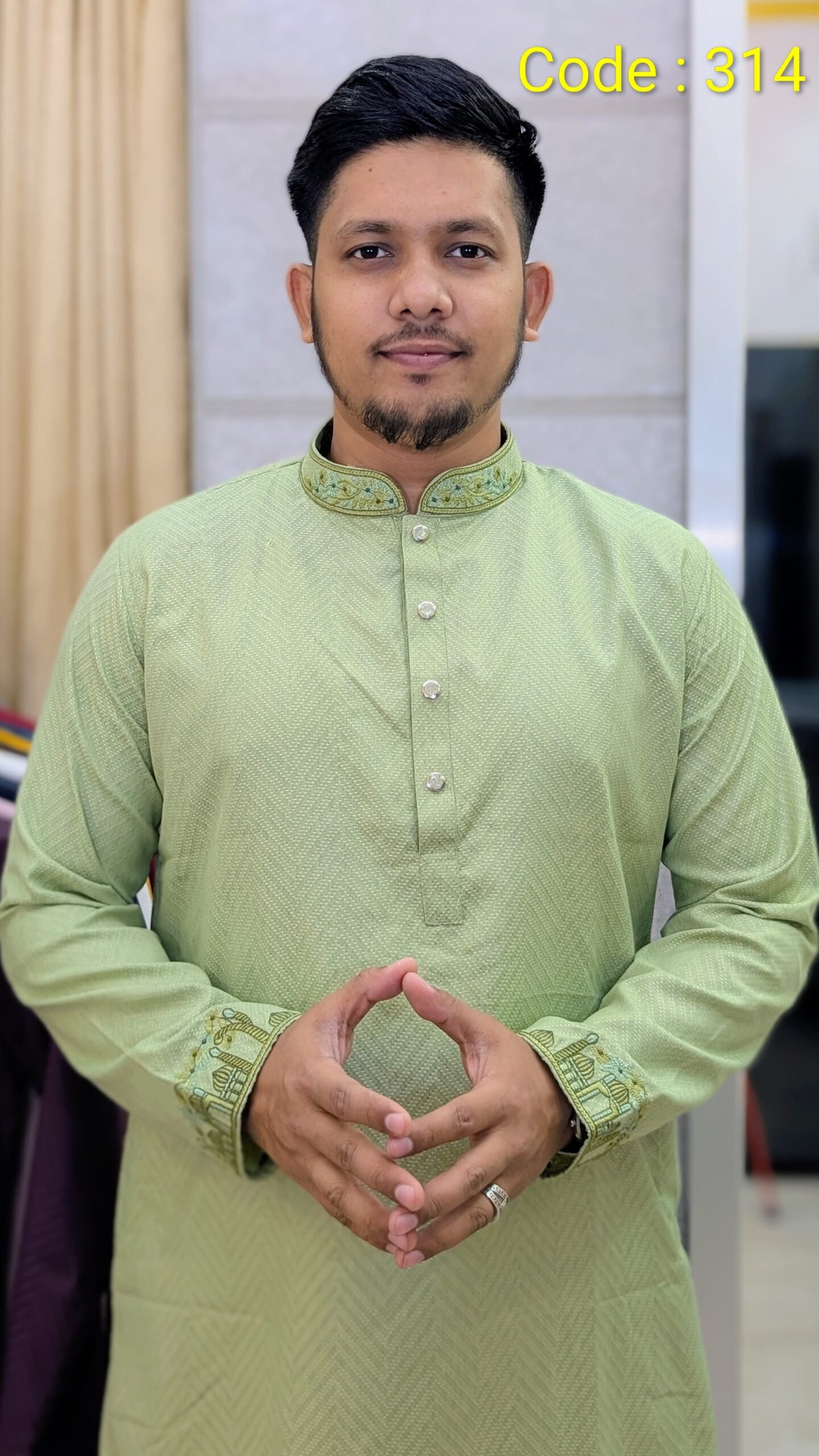 AS- Code :- 314 Premium Indian cotton ( Lemon Mint )